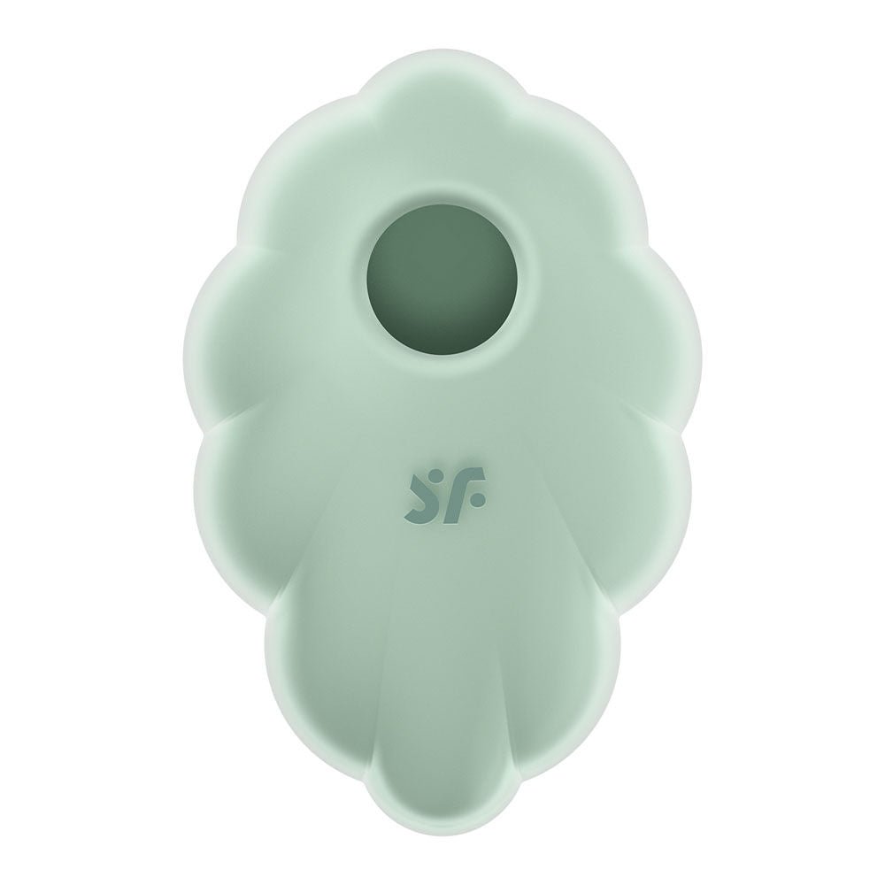 Satisfyer - cloud dancer - mint - air pulse - clitoral suction stimulator - Product top view  | Flirty Bay